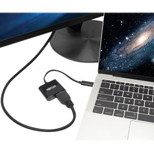 Tripp Lite   USB-C to HDMI Adapter w/PD Charging USB 3.1 Gen 1, 4K x 2K @ 30 Hz, Thunderbolt 3, Black USB Type C to HDMI docking station US… U444-06N-H4B-C