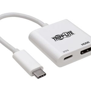 Tripp Lite   USB C Adapter Converter 4K HDMI PD Charging USB Type C M/F White external video adapter white U444-06N-H4K6WC