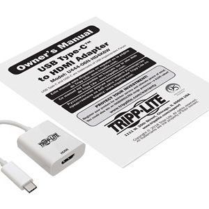 Tripp Lite   USB C to HDMI 4K Adapter Converter USB Type C 3.1 Thunderbolt 3 Compatible M/F White 6in external video adapter white U444-06N-HD4K6W