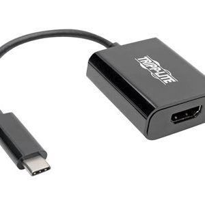 Tripp Lite   USB C to HDMI Adapter Converter M/F 4K USB Type C to HDMI Black USB Type C, Thunderbolt 3 Compatible external video adapter b… U444-06N-HDB-AM