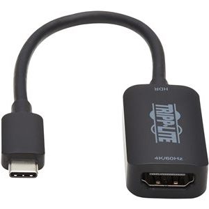 Tripp Lite   USB C to HDMI Adapter Cable (M/F), 4K @ 60 Hz, HDR, Thunderbolt 3, Black, 15.24 cm video / audio cable HDMI / USB 6 in U444-06N-HDR-B