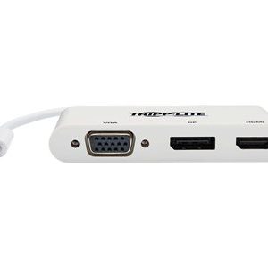 Tripp Lite   USB C to HDMI DisplayPort VGA Multiport Adapter 4K USB Type C USB-C external video adapter white U444-06N-HVDPW