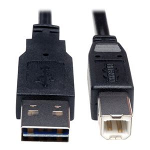 Tripp Lite   10ft USB 2.0 High Speed Cable Reverisble A to B M/M 10′ USB cable USB to USB Type B 10 ft UR022-010