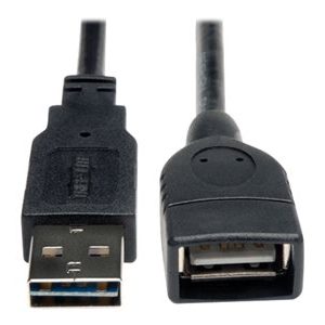 Tripp Lite   6in USB 2.0 High Speed Extension Cable Reversible A to A M/F 6″ USB extension cable USB to USB 5.9 in UR024-06N