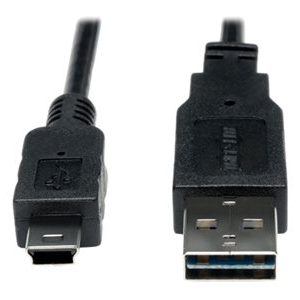 Tripp Lite   6ft USB 2.0 High Speed Cable Reversible A to 5Pin Mini B M/M 6′ USB cable mini-USB Type B to USB 6 ft UR030-006