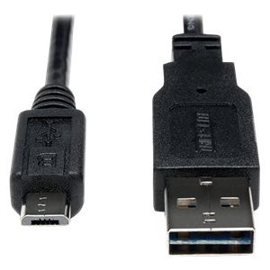 Tripp Lite   6ft USB 2.0 High Speed Cable 28/24AWG Reversible A to 5Pin Micro B M/M 6′ USB cable Micro-USB Type B to USB 6 ft UR050-006-24G