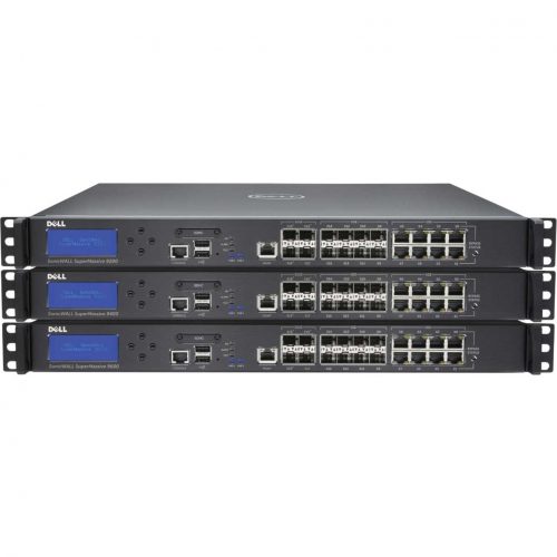 SonicWall  SuperMassive 9400 High Availability Firewall8 Port10/100/1000Base-T, 10GBase-X10 Gigabit Ethernet3DES, DES, MD5, SHA-1… 01-SSC-1723