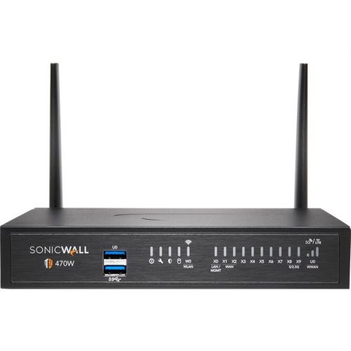 SonicWall  TZ470W Network Security/Firewall Appliance8 Port10/100/1000Base-T2.5 Gigabit EthernetWireless LAN IEEE 802.11acDES,… 02-SSC-6808