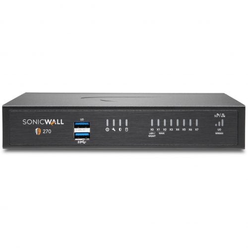 SonicWall  TZ270 Network Security/Firewall Appliance8 Port10/100/1000Base-TGigabit EthernetDES, 3DES, MD5, SHA-1, AES (128-bit),… 02-SSC-6847
