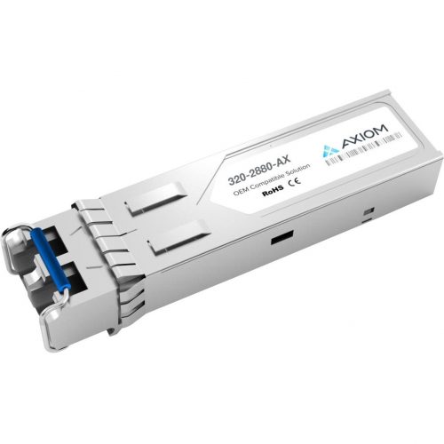 Axiom Memory Solutions  1000BASE-SX SFP Transceiver for Dell320-2880For Optical Network, Data Networking1 x 1000Base-SXOptical Fiber128 MB/s Gi… 320-2880-AX