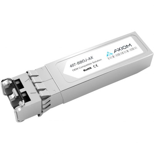 Axiom Memory Solutions  10GBASE-SR SFP+ Transceiver for Dell407-BBOJFor Optical Network, Data Networking1 x 10GBase-SROptical Fiber1.25 GB/s 10… 407-BBOJ-AX