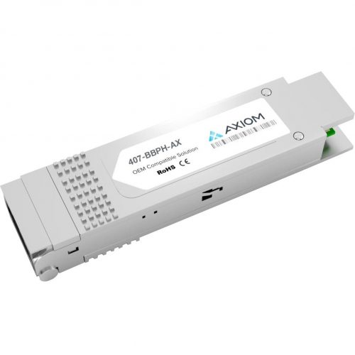 Axiom Memory Solutions  40GBASE-eSR4 QSFP+ Transceiver for Dell407-BBPH100% Dell Compatible 40GBASE-eSR4 QSFP+ 407-BBPH-AX