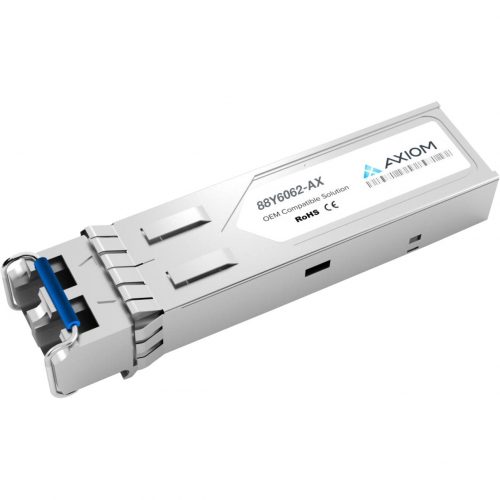 Axiom Memory Solutions  1000BASE-SX SFP Transceiver for IBM88Y6062For Optical Network, Data Networking1 x 1000Base-SXOptical Fiber128 MB/s Gigab… 88Y6062-AX