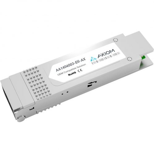 Axiom Memory Solutions  40GBASE-ER4 QSFP+ Transceiver for AvayaAA1404003-E6100% Avaya Compatible 40GBASE-ER4 QSFP+ AA1404003-E6-AX