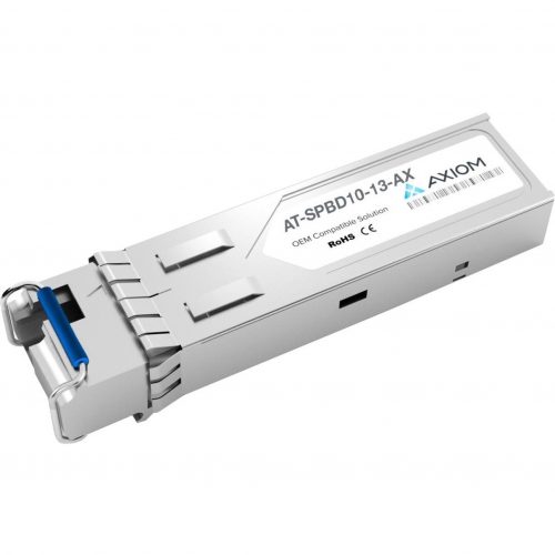 Axiom Memory Solutions  1000BASE-BX-U SFP Transceiver for Allied TelesisAT-SPBD10-13100% Compatible 1000BASE-BX-U SFP AT-SPBD10-13-AX