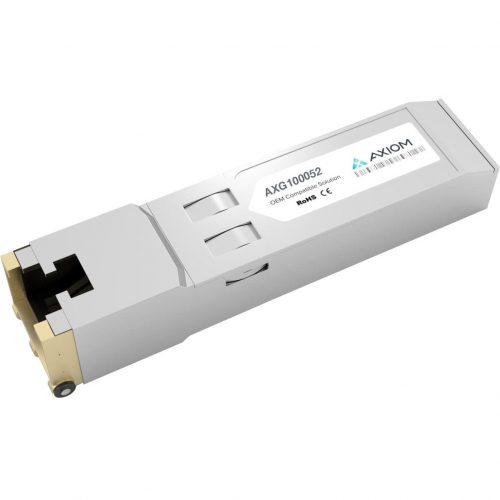 Axiom Memory Solutions  1000BASE-T SFP Transceiver for IntelE1GSFPTTAA Compliant100% Intel Compatible 1000BASE-T SFP AXG100052