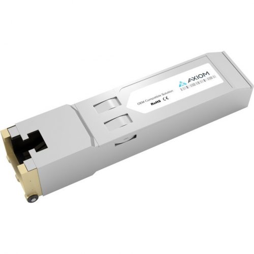 Axiom Memory Solutions  Avago SFP (mini-GBIC) ModuleFor Data Networking1 x RJ-45 1000Base-T LANTwisted PairGigabit Ethernet1000Base-TTAA Complian… AXG101118
