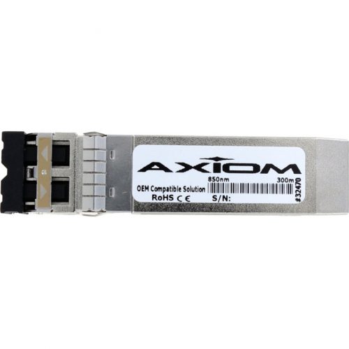 Axiom Memory Solutions 10GBASE-SR SFP+ Transceiver for NetgearAXM761TAA CompliantFor Data Networking, Optical Network1 x 10GBase-SR10 Gbit/s” AXG92964