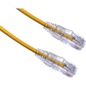 Axiom Memory Solutions  40FT CAT6A BENDnFLEX Ultra-Thin Snagless Patch Cable 650mhz (Yellow)40 ft Category 6a Network Cable for Network DeviceFirst E… C6ABFSB-Y40-AX