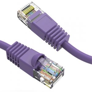 Axiom Memory Solutions  6-INCH CAT6 UTP 550mhz Patch Cable Snagless Molded Boot (Purple)6″ Category 6 Network Cable for Media Converter, Router, Switch, P… C6MB-P6IN-AX
