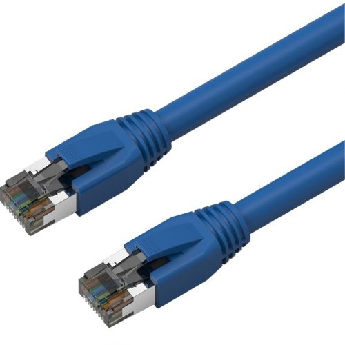 Axiom Memory Solutions  35FT CAT8 2000mhz S/FTP Shielded Patch Cable Snagless Boot (Blue)35 ft Category 8 Network Cable for Network DeviceFirst End:… C8SBSFTP-B35-AX