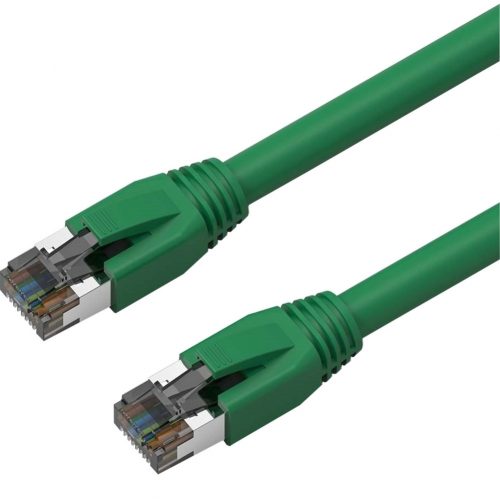 Axiom Memory Solutions  10FT CAT8 2000mhz S/FTP Shielded Patch Cable Snagless Boot (Green)10 ft Category 8 Network Cable for Network DeviceFirst End… C8SBSFTP-N10-AX