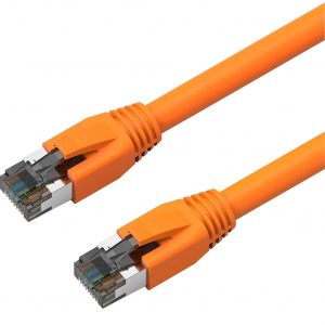 Axiom Memory Solutions  1FT CAT8 2000mhz S/FTP Shielded Patch Cable Snagless Boot (Orange)1 ft Category 8 Network Cable for Network DeviceFirst End:… C8SBSFTP-O1-AX