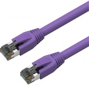 Axiom Memory Solutions  7FT CAT8 2000mhz S/FTP Shielded Patch Cable Snagless Boot (Purple)7 ft Category 8 Network Cable for Network DeviceFirst End:… C8SBSFTP-P7-AX
