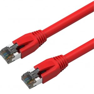 Axiom Memory Solutions  1FT CAT8 2000mhz S/FTP Shielded Patch Cable Snagless Boot (Red)1 ft Category 8 Network Cable for Network DeviceFirst End: RJ-… C8SBSFTP-R1-AX