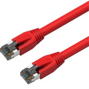 Axiom Memory Solutions  10FT CAT8 2000mhz S/FTP Shielded Patch Cable Snagless Boot (Red)10 ft Category 8 Network Cable for Network DeviceFirst End:… C8SBSFTP-R10-AX