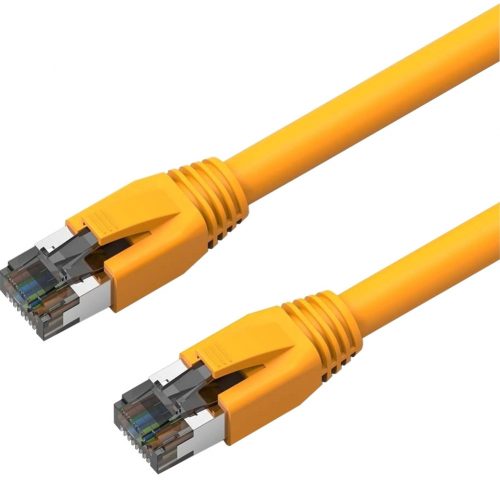 Axiom Memory Solutions  10FT CAT8 2000mhz S/FTP Shielded Patch Cable Snagless Boot (Yellow)10 ft Category 8 Network Cable for Network DeviceFirst En… C8SBSFTP-Y10-AX
