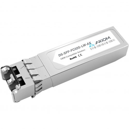 Axiom Memory Solutions  32GBASE-LW SFP+ Transceiver for CiscoDS-SFP-FC32G-LW100% Cisco Compatible 32GBASE-LW SFP+ DS-SFP-FC32G-LW-AX