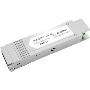 Axiom Memory Solutions  40GBASE-LM4 QSFP+ Transceiver for RuckusE40G-QSFP-LM4100% Ruckus Compatible 40GBASE-LM4 QSFP+ E40G-QSFP-LM4-AX