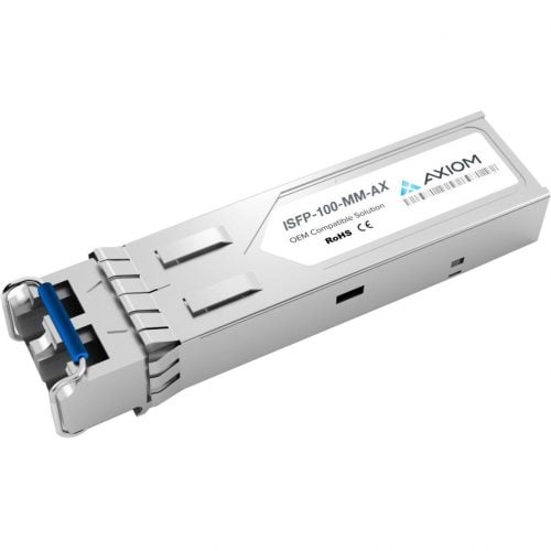 Axiom Memory Solutions  100BASE-FX SFP Transceiver for AlcateliSFP-100-MMFor Optical Network, Data Networking 100Base-FXOptical Fiber1310 nmMul… ISFP-100-MM-AX