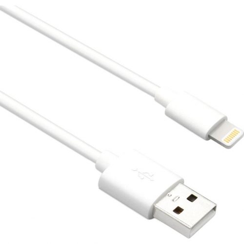 Axiom Memory Solutions  Lightning to USB-A M/M Adapter CableWhite 6ft6 ft Lightning/USB Data Transfer Cable for iPhone, iPad, iPod, Computer, iPad Pr… LGMUSBAMW06-AX