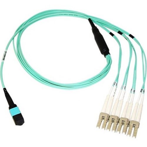 Axiom Memory Solutions  MPO Female to 4 LC Multimode OM3 50/125 Fiber Optic Breakout Cable10m32.81 ft Fiber Optic Network Cable for Network Device -… MP8LCOM3R10M-AX