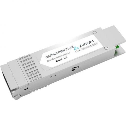 Axiom Memory Solutions  40GBASE-SR4 QSFP+ TransceiverQSFP40SRG4FIN-AXFor Optical Network, Data Networking1 x 40GBase-SR4 NetworkOptical Fiber… QSFP40SRG4FIN-AX