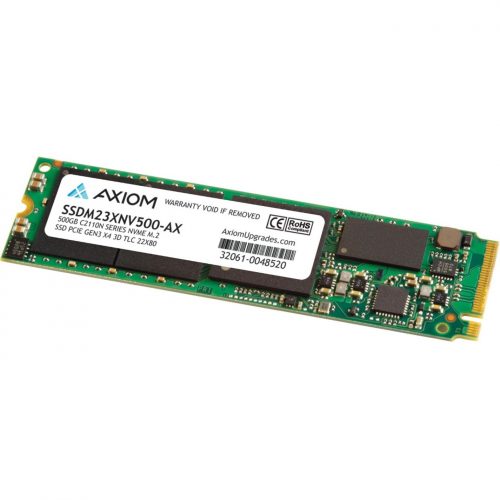 Axiom Memory Solutions  500GB C2110n Series PCIe Gen3x4 NVMe M.2 TLC SSDWorkstation, All-in-One PC, Notebook, Desktop PC Device Supported0.609 DWPD… SSDM23XNV500-AX