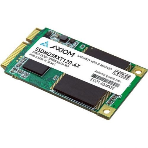 Axiom Memory Solutions  120GB C550n Series mSATA SSD 6Gb/s SATA-III295 MB/s Maximum Read Transfer Rate Warranty SSDMO58XT120-AX