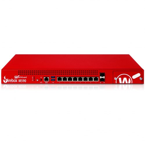 WatchGuard  Firebox M590 Network Security/Firewall Appliance8 Port10/100/1000Base-T, 10GBase-X10 Gigabit Ethernet8 x RJ-453 To… WGM59000703