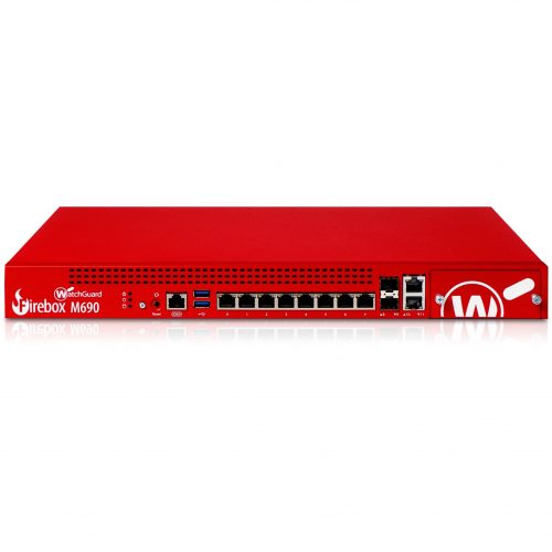 WatchGuard  Firebox M690 Network Security/Firewall Appliance10 Port10/100/1000Base-T, 10GBase-X, 10GBase-T10 Gigabit Ethernet10 x… WGM69000803