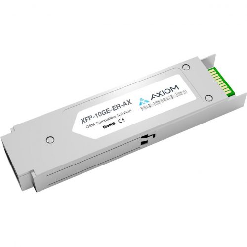 Axiom Memory Solutions  10GBase-ER XFP Transceiver for JuniperXFP-10GE-ERFor Optical Network, Data Networking1 x LC 10GBase-ER NetworkOptical F… XFP-10GE-ER-AX