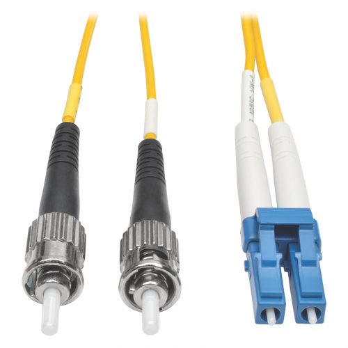 Tripp Lite   5M Duplex Singlemode 9/125 Fiber Optic Patch Cable Plenum LC/ST 16′ 16ft 5 MeterLC NetworkST Network16ftYellow N368-05M-P