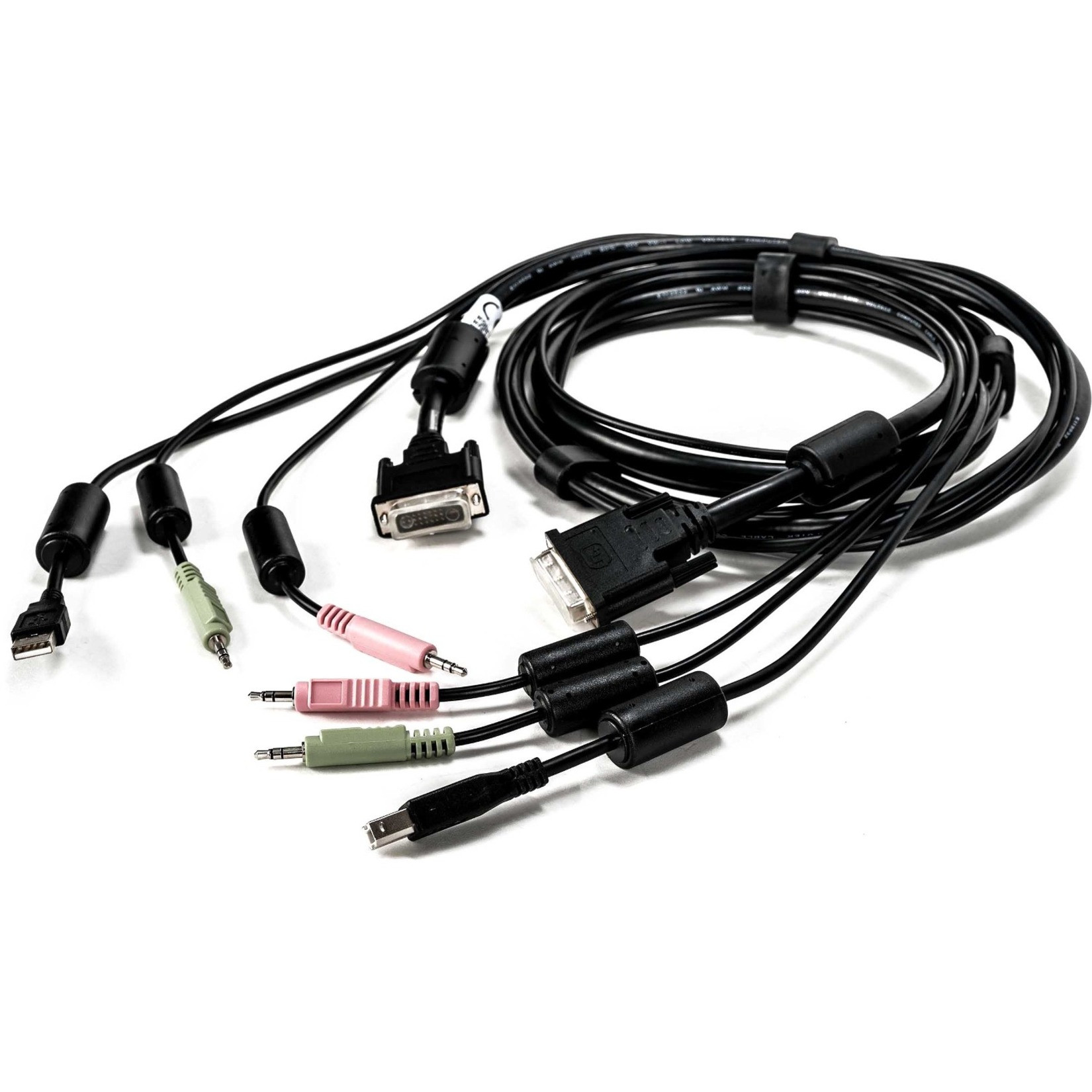 Vertiv AVOCENT KVM Cable6 ft, Single Display, DVI-I, 1 x USB, 2 x Audio, Standard KVM cable CBL0118