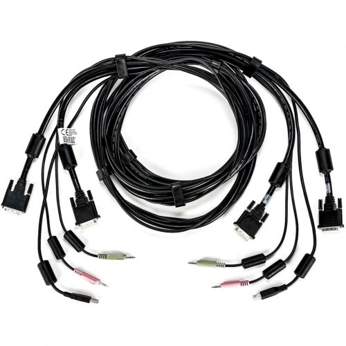 Vertiv AVOCENT KVM Cable10 ft, Dual Display, DVI-I, 1 x USB, 2 x Audio, Standard KVM cable CBL0121