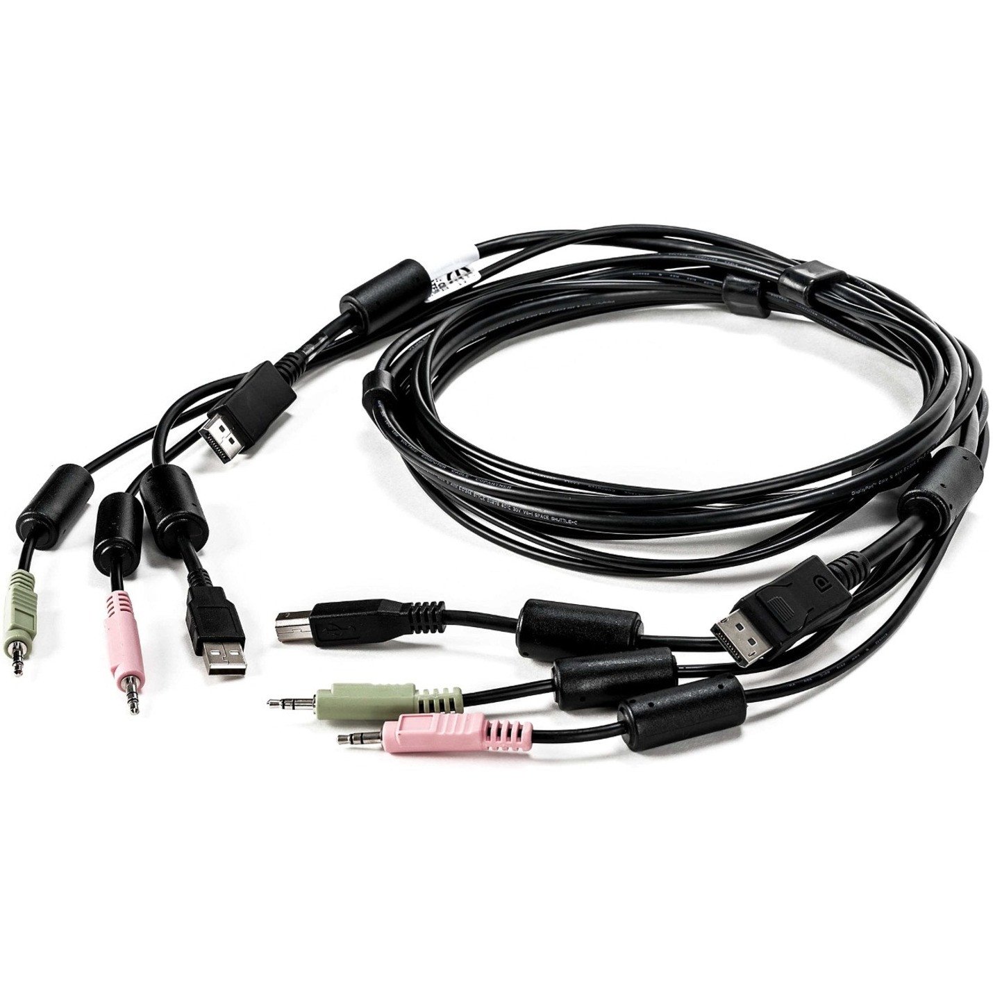 Vertiv AVOCENT KVM Cable6 ft, Single Display, DisplayPort, 1 x USB, 2 x Audio, Standard KVM cable CBL0122