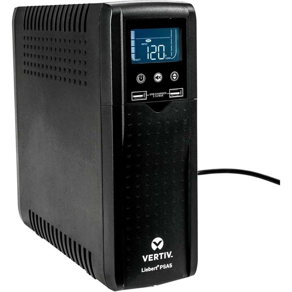 Vertiv Liebert PSA5 UPS700VA/420W 120V | Line Interactive AVR Tower UPSBattery Backup and Surge Protection | 10 Total Outlets | 2 US… PSA5-700MT120