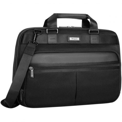 Targus Mobile Elite TBT045US Carrying Case (Briefcase) for 15″ to 16″ NotebookBlack, GrayWater Resistant BottomPolyester BodyTrolle… TBT045US