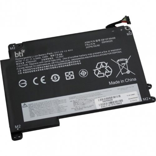 Battery Technology BTI For Notebook Rechargeable4540 mAh53 Wh11.40 V 00HW020-BTI