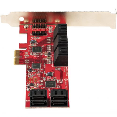 Startech .com SATA PCIe Card, 10 Port PCIe SATA Expansion Card, 6Gbps SATA Adapter, 10 Mini-SAS/SATA Cables, PCI Express to SATA Con… 10P6G-PCIE-SATA-CARD